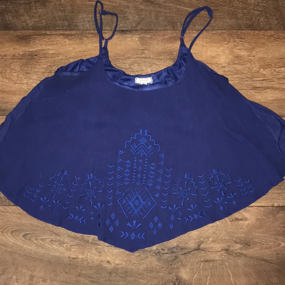 Royal blue crop top